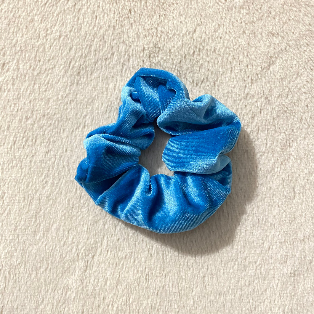 Blue velvet scrunchie